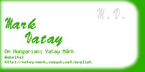 mark vatay business card
